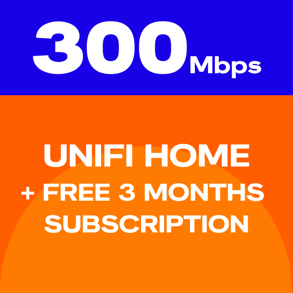 Unifi Home 300Mbps 3 Month Free Bill