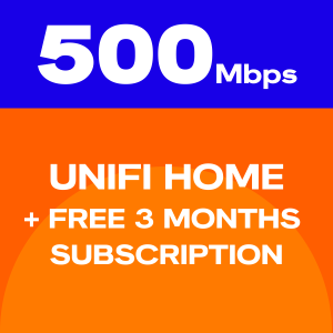 Unifi Home 500Mbps 3 Month Free Bill