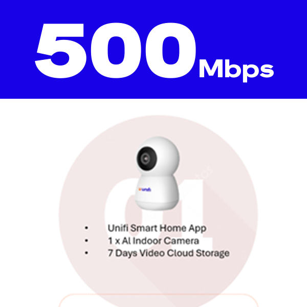 UNIFI Home 500Mbps with AI CCTV