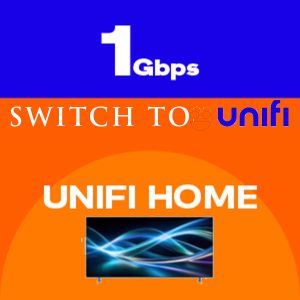 switch unifi 1gbps -free tv Unifi Home 1Gbps with TV 55" (Add On)