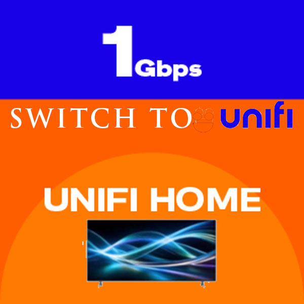 Unifi Home 1Gbps with TV 55" (Add On)